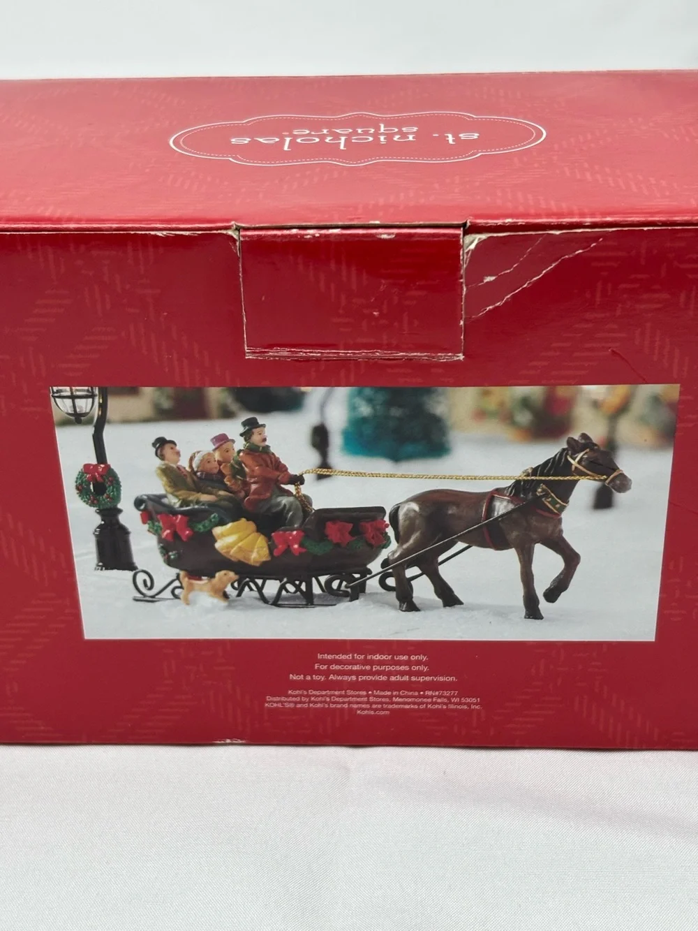 St. Nicholas Square Sleigh Ride Holiday Christmas Figurine